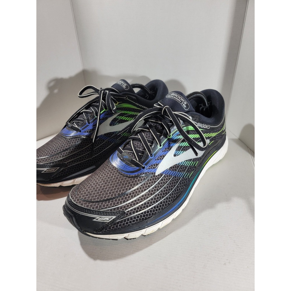 Brooks Glycerin 15 Mens Size 11 Trail Road Running Shoes Black Gray Green